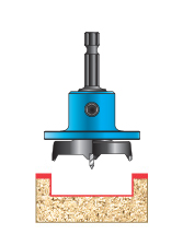 Quick Release Boring Bit with Adjustable Depth-Stop