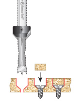 Metric Carbide Tipped Countersink Cutters for 10mm shank Boring Bits