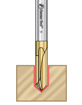 Solid Carbide "Zero-Point" Engraving Router Bits for V Grooving 