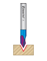 Solid Carbide Spektra™ Extreme Tool Life Coated V-Groove Signmaking & Lettering Router Bits