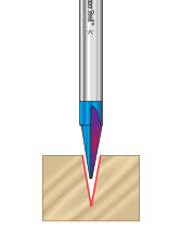 Solid Carbide Spektra™ Extreme Tool Life Coated Carving Liner Router Bits