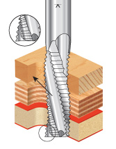 Solid Carbide Spiral 3 Flute Roughing CNC Router Bits with Chipbreaker