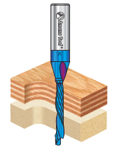 Solid Carbide Spektra™ Extreme Tool Life Coated Compression Spiral 'O' Flute CNC Router Bits