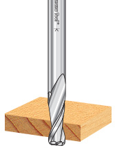 Solid Carbide Spiral Plunge with Corner Radius Router Bits for Solid Wood