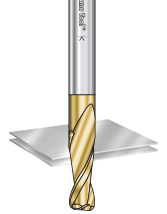 Solid Carbide Spiral Plunge with Corner Radius ZrN Coated Router Bits