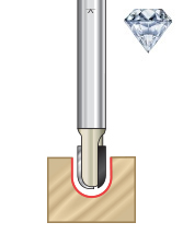 Diamond Tipped (PCD) CNC Ball Nose Router Bits