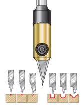 In-Groove CNC Insert Engraving Tool Body & Replacement Knives