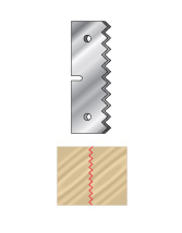 Pair of Insert Replacement Knives for 'V' Type Glue Joint Cutterhead