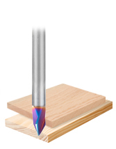 Solid Carbide Spektra™ Extreme Tool Life Coated V-Groove Signmaking & Lettering Router Bits