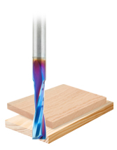 Solid Carbide Spektra™ Extreme Tool Life Coated Spiral Plunge for Solid Wood Router Bits