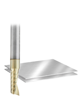 Solid Carbide Aluminum Spiral 'O' Flute CNC Zirconium Nitride (ZrN) Coated Metric Router Bit