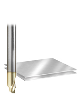 Solid Carbide Aluminum Chamfer Edge End Mill with ZrN coating