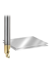 Solid Carbide Aluminum Radius Edge End Mill with ZrN coating