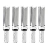 45364-5 5 Pack Carbide Tipped Down Shear Face Plunge Template 3/4 Dia x 2 Inch x 1/2 Shank with Upper BB