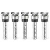 45489-S-5 5 Pack Carbide Tipped Dado Clean Out 1/2 Dia x 1/8 x 1/4 Inch Shank with Upper BB
