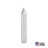 45733 Solid Carbide V-Groove Signmaking & Lettering 60 Deg x 1/2 Dia x 1/2 x 1/2 Inch Shank