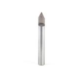 45763 Solid Carbide 60 Degree Engraving 0.020 Tip Width x 1/4 Shank x 2 Inch Long Signmaking Router Bit