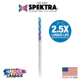 46015-K CNC Solid Carbide Spektra™ Extreme Tool Life Coated Compression Spiral 3 Flute x 1/8 Dia x 13/16 x 1/8 Shank