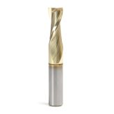 46045 Solid Carbide Up-Cut Spiral 3/8 Dia x 7/8 x 3/8 Shank x 2-1/2 Inch Long Composite, Fiberglass & Phenolic Cutting ZrN Coated Router Bit