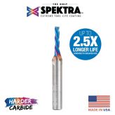 46051-K Solid Carbide Spektra™ Extreme Tool Life Coated Spiral Plunge 1/8 Dia x 1/2 x 1/4 Inch Shank Down-Cut, 3-Flute