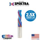 46055-K Solid Carbide Spektra™ Extreme Tool Life Coated Spiral Plunge 3/8 Dia x 1 x 3/8 Inch Shank Down-Cut, 3-Flute
