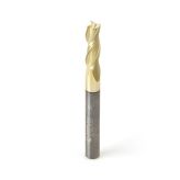 46094 Solid Carbide Up-Cut Spiral 1/4 Dia x 3/4 x 1/4 Shank x 2-1/2 Inch Long Composite, Fiberglass & Phenolic Cutting ZrN Coated Router Bit