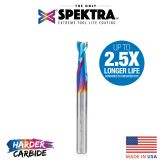 46102-K Solid Carbide Spektra™ Extreme Tool Life Coated Spiral Plunge 1/4 Dia x 3/4 x 1/4 Inch Shank Up-Cut