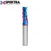 46153-K Solid Carbide CNC Spektra™ Extreme Tool Life Coated Spiral Phenolic, Resin and Composite with Chipbreaker 1/2 Dia x 1-1/4 x 1/2 Shank x 3-1/2 Inch Long Slow Helix Up-Cut Router Bit