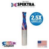 46174-K CNC Solid Carbide Spektra™ Extreme Tool Life Coated Compression Spiral 3/8 Dia x 1 Inch x 1/2 Shank