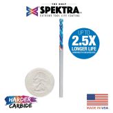 46180-K CNC Solid Carbide Spektra™ Extreme Tool Life Coated Compression Spiral 1/8 Dia x 13/16 Inch x 1/8 Shank