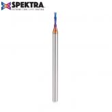 46213-K Solid Carbide Spektra™ Extreme Tool Life Coated Spiral Plunge 1/16 Dia x 1/4 x 1/8 Inch Shank
