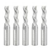 46214-5 5-Pack Solid Carbide Spiral Plunge 3/8 Dia x 1-1/4 x 3/8 Inch Shank Down-Cut, 3-Flute