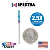 46227-K Solid Carbide Spektra™ Extreme Tool Life Coated Spiral Plunge 1/8 Dia x 1/2 x 1/8 Inch Shank