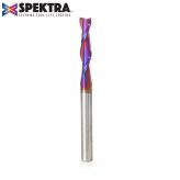 46316-K Solid Carbide Spektra™ Extreme Tool Life Coated Spiral Plunge 1/4 Dia x 1-1/8 x 1/4 Inch Shank Up-Cut