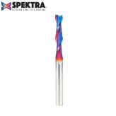 46321-K Solid Carbide Spektra™ Extreme Tool Life Coated Spiral Plunge 1/4 Dia x 1-1/4 x 1/4 Inch Shank Up-Cut