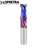 46354-K CNC Solid Carbide Spektra™ Extreme Tool Life Coated Mortise Compression Spiral 1/2 Dia x 1-1/4 Inch x 1/2 Shank