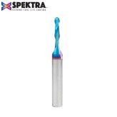 46369-K Solid Carbide Spektra™ Extreme Tool Life Coated Up-Cut Ball Nose Spiral 1/16 Radius x 1/8 Dia x 1/2 Inch x 1/4 Shank Router Bit