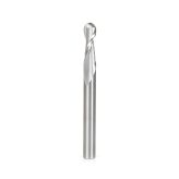 46456 Solid Carbide Up-Cut Spiral Ball Nose 3mm Radius x 6mm Dia x 22mm  x 6mm Shank x 63mm Long x 2 Flute Router Bit