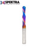 46476-K Solid Carbide Spektra™ Extreme Tool Life Coated Down-Cut Ball Nose Spiral 1/4 Dia x 1 Inch x 1/4 Shank Router Bit