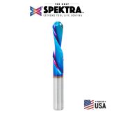 46478-K Solid Carbide Spektra™ Extreme Tool Life Coated Down-Cut Ball Nose Spiral 3/16 Radius x 3/8 Dia x 1-1/4 Inch x 3/8 Shank Router Bit