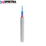 46510-RS (Reduced Shank) Solid Carbide Spektra™ Extreme Tool Life Coated Up-Cut Ball Nose Spiral 1/16 Dia x 1/4 Inch x 1/4 Shank Router Bit