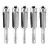 47105-5 5 Pack Carbide Tipped Dynabit Laminate Flush Trim 1/2 Dia x 1 Inch x 1/4 Shank