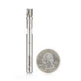 47224-S Miniature Flush Trim Plunge Template 1/4 Dia x 1/4 x 1/4 Inch Shank Carbide Tipped Router Bit with Mini 1/4 Dia Upper Ball Bearing