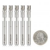 47224-S-5 5 Pack Miniature Flush Trim Plunge Template 1/4 Dia x 1/4 x 1/4 Inch Shank Carbide Tipped Router Bit with Mini 1/4 Dia Upper Ball Bearing
