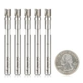 47224-S-5 5 Pack Miniature Flush Trim Plunge Template 1/4 Dia x 1/4 x 1/4 Inch Shank Carbide Tipped Router Bit with Mini 1/4 Dia Upper Ball Bearing