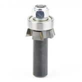 47406 Carbide Tipped 4 Wing Single Bevel Trim Cutter Assembly 15 Deg x 1 Inch Dia x 1/4 x 1/2 Shank