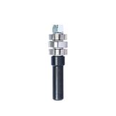 47412 Carbide Tipped Double Flush Trim Cutter Assembly 7/8 Dia x 1/4 x 1/2 Inch Shank with Center Ball Bearing