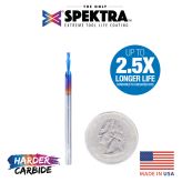 48215-K Solid Carbide Spektra™ Extreme Tool Life Coated Spiral Plunge 2mm Dia x 6mm x 3mm Shank