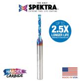 48302-K CNC Solid Carbide Spektra™ Extreme Tool Life Coated Compression Spiral 3mm Dia x 20mm x 6mm Shank