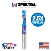 48308-K CNC Solid Carbide Spektra™ Extreme Tool Life Coated Compression Spiral 8mm Dia x 32mm x 8mm Shank